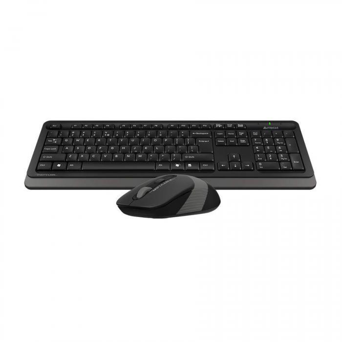 Комплект (клавиатура+мышь) A4TECH Fstyler FG1010, USB, беспроводной, черный и серый [fg1010 grey] - фото 6 - id-p211721722