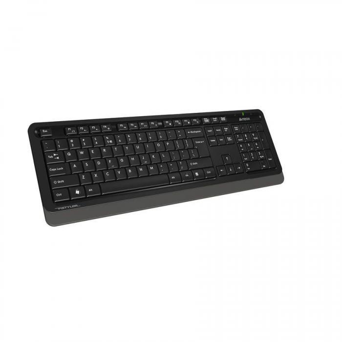 Комплект (клавиатура+мышь) A4TECH Fstyler FG1010, USB, беспроводной, черный и серый [fg1010 grey] - фото 9 - id-p211721722