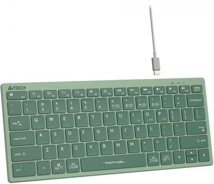 Клавиатура A4TECH Fstyler FBX51C, USB, Bluetooth/Радиоканал, зеленый [fbx51c matcha green] - фото 6 - id-p211721724