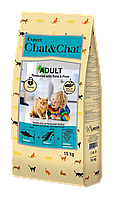 Chat&Chat Expert Adult Cat (тунец и горох), 14 кг