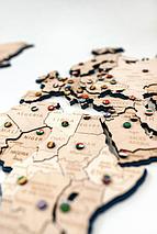 Комплект флагов-пинов для карт мира из дерева, фото 2
