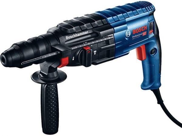 Перфоратор BOSCH GBH 240 F в чем. (790 Вт, 2.7 Дж, 3 реж., патрон SDS-plus, быстросъемн., БЗП в комплекте, вес