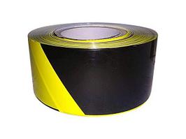Лента оградительная 75ммх250м ZOOM, черно-желтая (35 мкм полипропиленовая пленка)