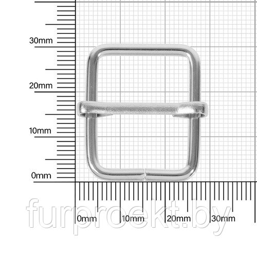 Пряжка 18х22мм (2,8мм) никель роллинг D