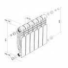 Биметаллический радиатор Royal Thermo REVOLUTION 350/80, 1 секция, фото 4
