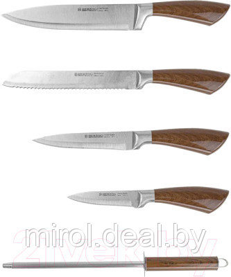 Набор ножей Mercury Haus Herzog HR-SND5W-BRN - фото 1 - id-p211903886