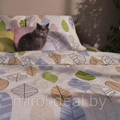 Комплект постельного белья Этель Foliage евро / 7534025 - фото 3 - id-p211904518