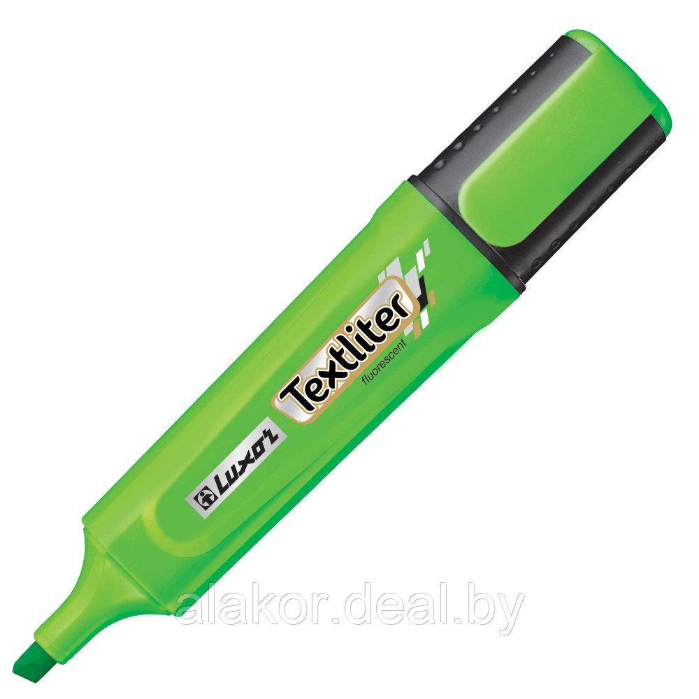 Текстовыделитель Luxor "TextMarker", 1-4,5мм, зелёный, флуоресцентный - фото 1 - id-p211915867