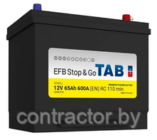 Аккумулятор 6СТ-60NR+EFB Tab Stop&Go Asia (600А)