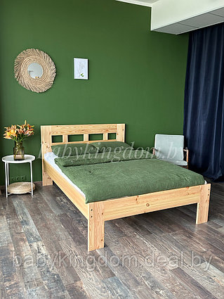 Кровать двуспальная "Сантина"(лак) 120х200 массив сосны