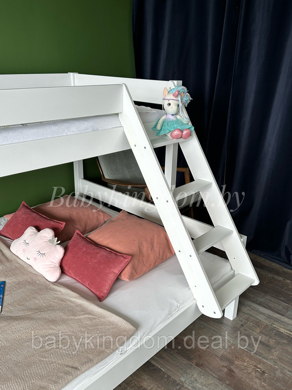 Двухъярусная кровать " Вестервиг"150х200/90х200 массив сосны - фото 6 - id-p211916239