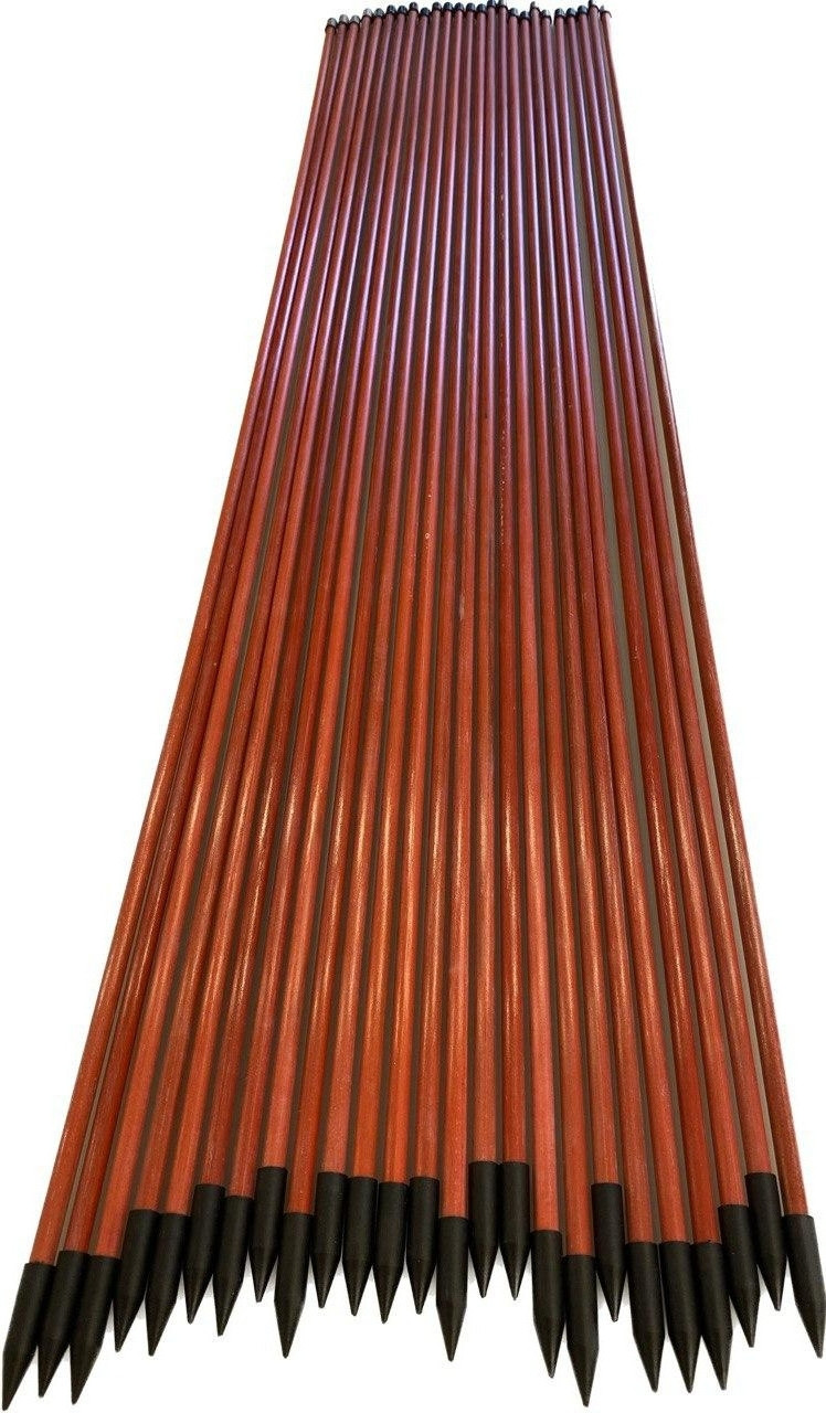 Столбик трехрядный для электропастуха 100 см. 8 мм. Красный. Пачка 25 штук - фото 2 - id-p207800708