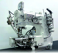 KANSAI SPECIAL RX-9803GPLK Трехигольная плоскошовная машина с верхним и нижним застилом с цилиндрической платф