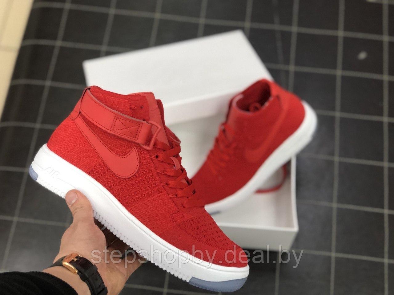 Кроссовки Nike Air Force 1 Mid Red - фото 2 - id-p211926227