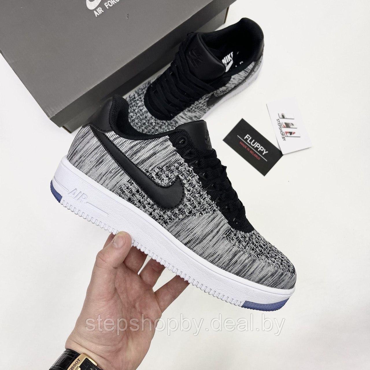 Кроссовки Nike Air Force 1 Ultra Flyknit Low grey - фото 1 - id-p211929134