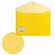 Папка-конверт с кнопкой BRAUBERG А4 до 100 л. прозрачная желтая СВЕРХПРОЧНАЯ 0,18 мм, фото 6