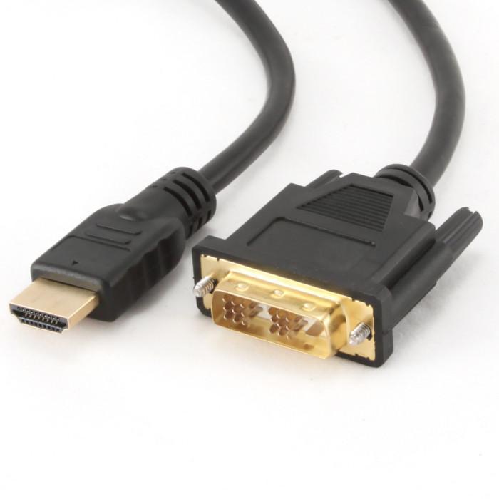 Аксессуар Gembird Cablexpert HDMI-DVI 19M/19M 1.8m Single Link Black CC-HDMI-DVI-6 - фото 1 - id-p211605421