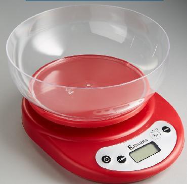 Весы кухонные электронные с чашей ВАСИЛИСА ВА-010 красный 7кг - фото 1 - id-p211701041