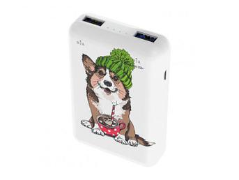 Портативное зарядное устройство Power bank аккумулятор Ritmix RPB-10007 10000mAh Corgi