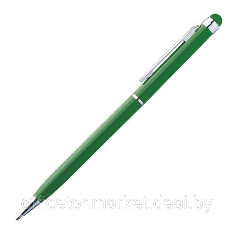Ручка шариковая автоматическая "New Orleans", 0.7 мм, зеленый, серебристый, стерж. синий - фото 1 - id-p211945467