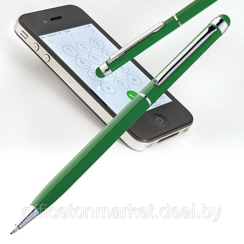 Ручка шариковая автоматическая "New Orleans", 0.7 мм, зеленый, серебристый, стерж. синий - фото 2 - id-p211945467