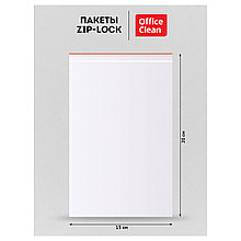 Пакеты с замком "Zip Lock" (100шт.) OfficeClean, 150*200мм, ПВД, 35мкм ЦЕНА БЕЗ НДС