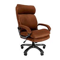 Кресло для руководителя "Chairman Home 505", велюр, пластик, коричневый