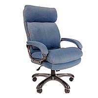 Кресло для руководителя "Chairman Home 505", велюр, пластик, голубой