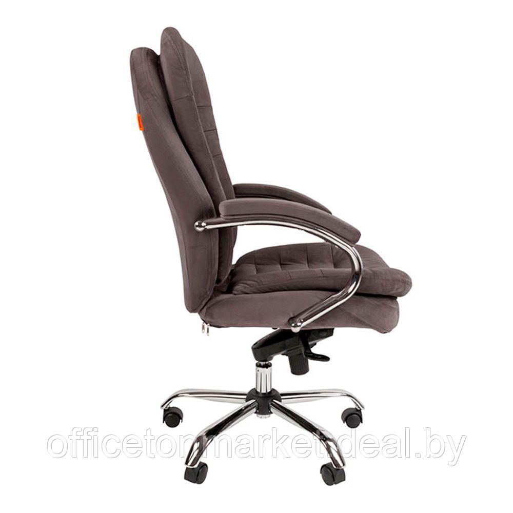 Кресло для руководителя "Chairman Home 795", велюр, металл, серый - фото 3 - id-p211945491
