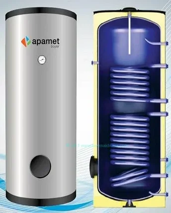 Бойлер косвенного нагрева Apamet Stil 200 Skay (w/s), цвет - серый, фото 2