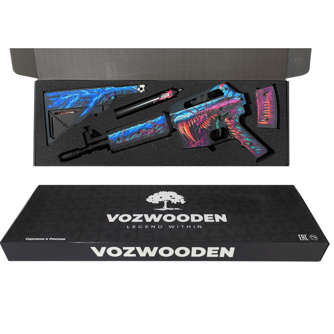 Деревянный автомат VozWooden M4A1-S Active Скоростной Зверь (резинкострел) - фото 6 - id-p211951605