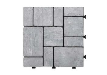 Плитка садовая Stone Mosaic, 30x30см, стальной серый, (6шт. в уп.)