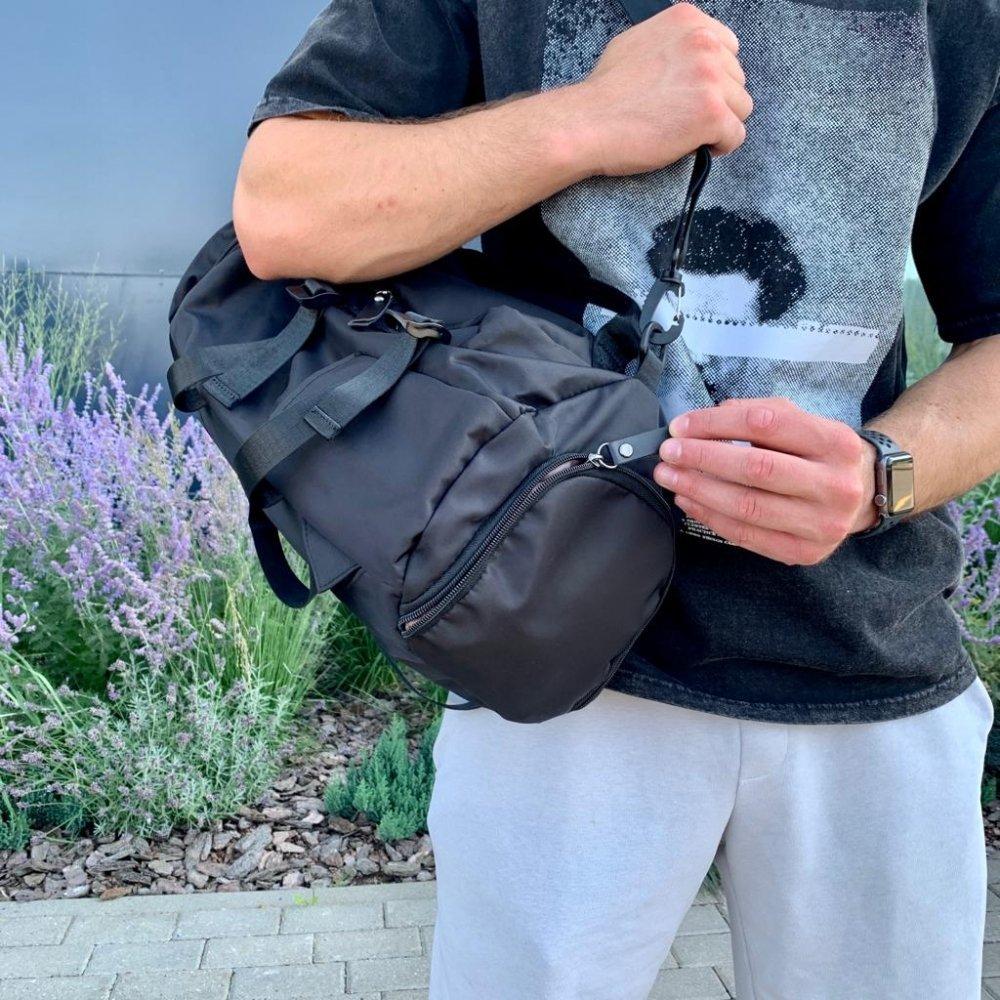 Городской рюкзак American Tourister Urban / Сумка-трансформер (Форма цилиндр), черный - фото 3 - id-p211952115