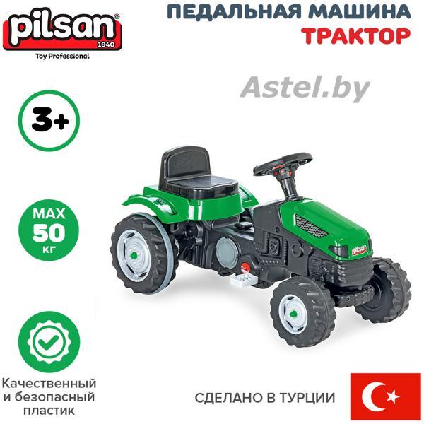 Педальная машина Pilsan Трактор 07314 зеленый (3-8лет) 07314-green - фото 3 - id-p211941457