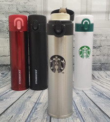 Термос Thermos Starbucks Stainless Steel Flaks, 380 мл. Распродажа Металл с логотипом - фото 1 - id-p211952446