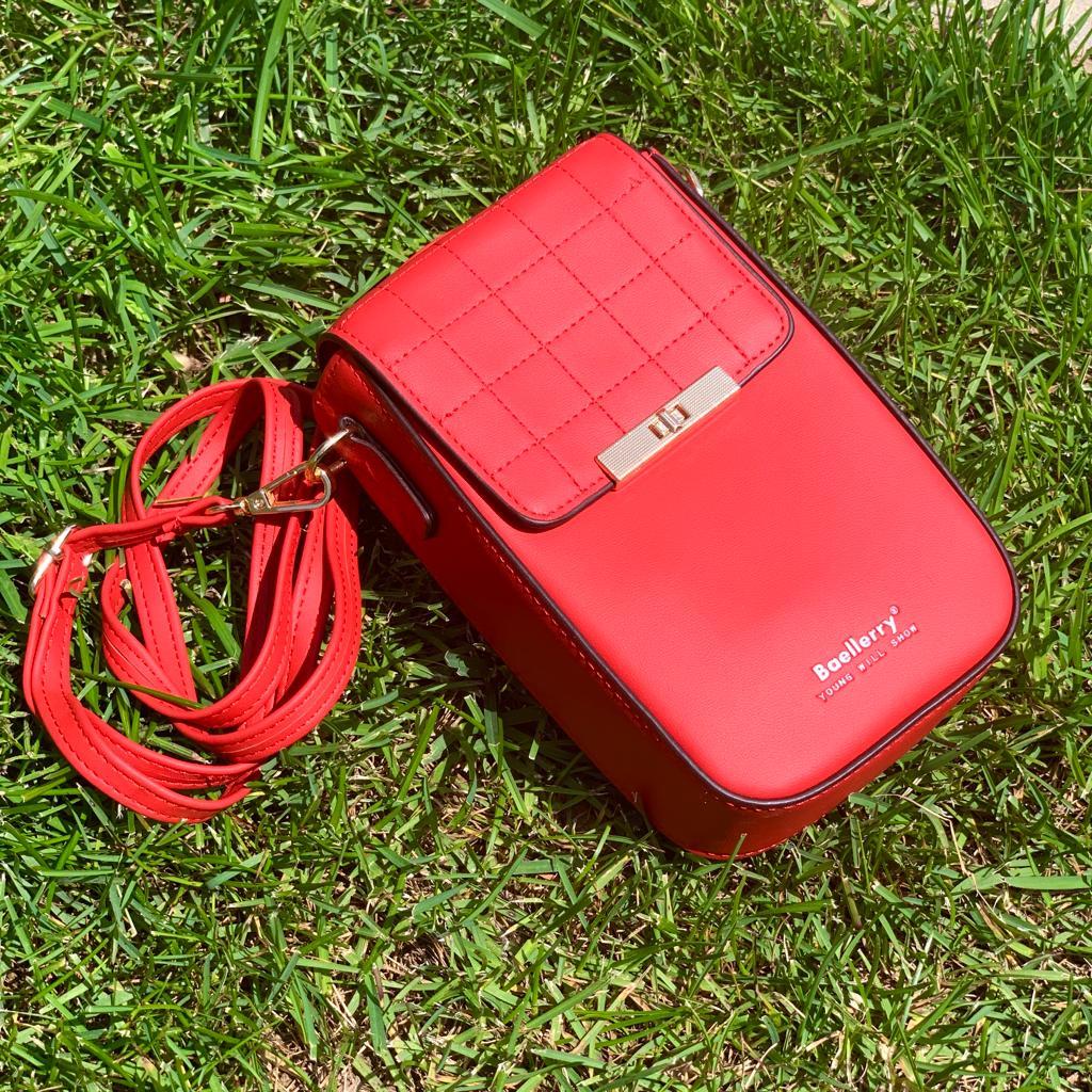 Женская сумка клатч BAELLERRY Show You 8612 для телефона с ремешком Красная - фото 1 - id-p211952474