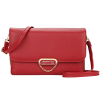 Женская сумочка - портмоне N8606 с плечевым ремнем Baellerry Young Will Show Красная Crimson