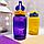 Бутылочка для воды и других напитков "LIFESTYLE" anatomicс трубочкой и шнурком, 350 мл, 3+ Желтый, фото 5