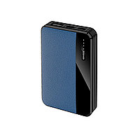 Портативное зарядное устройство Power Bank 5000 mAh, Синий с экокожей