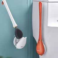 Ершик из эластичного силикона VIP Brush Туалетная плоская щетка для чистки унитаза  Белый