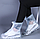 Защитные чехлы (дождевики, пончи) для обуви от дождя и грязи с подошвой цветные, Белые р-р 39-40 (L), фото 5