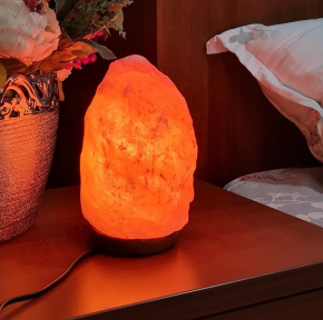 Соляная лампа - ночник из гималайской соли Crystal Salt Lamp / Соляная лампа 2-3 кг. с выключателем - фото 1 - id-p211953537