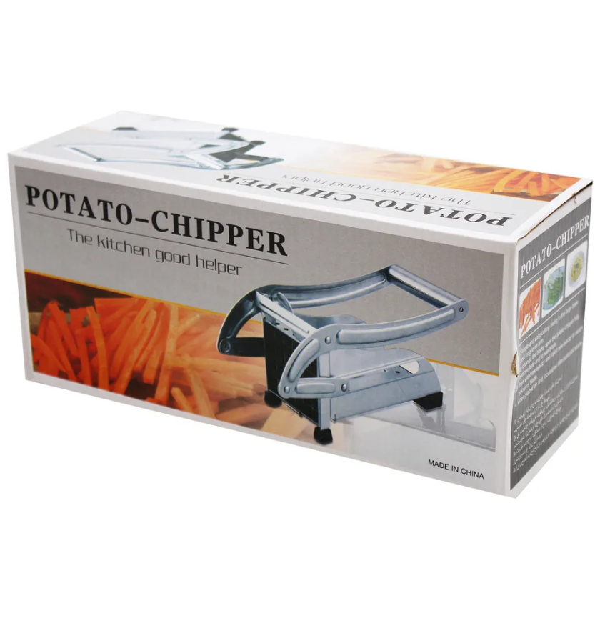 Ручная картофелерезка Potato Chipper / Стайсер для картошки фри / 2 насадки из нержавеющей стали - фото 3 - id-p210200504