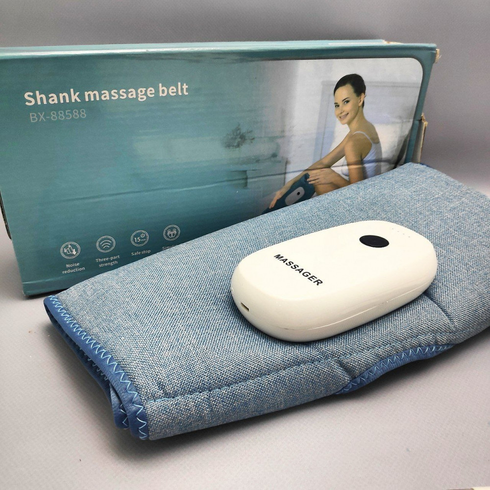 Воздушно-компрессионный лимфодренажный массажер для ног Shank Massage Belt BX-88588 с пультом ДУ / - фото 4 - id-p209905825