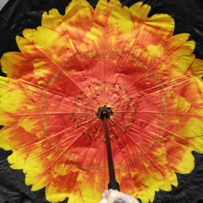 Зонт наоборот UnBrella (антизонт). Подбери свою расцветку настроения Оранжевая хризантема - фото 1 - id-p211954001