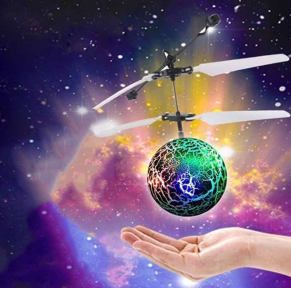 Летающая светодиодная игрушка Светящийся шар Flying Ball (с кабелем USB) JM-888 - фото 1 - id-p211953826