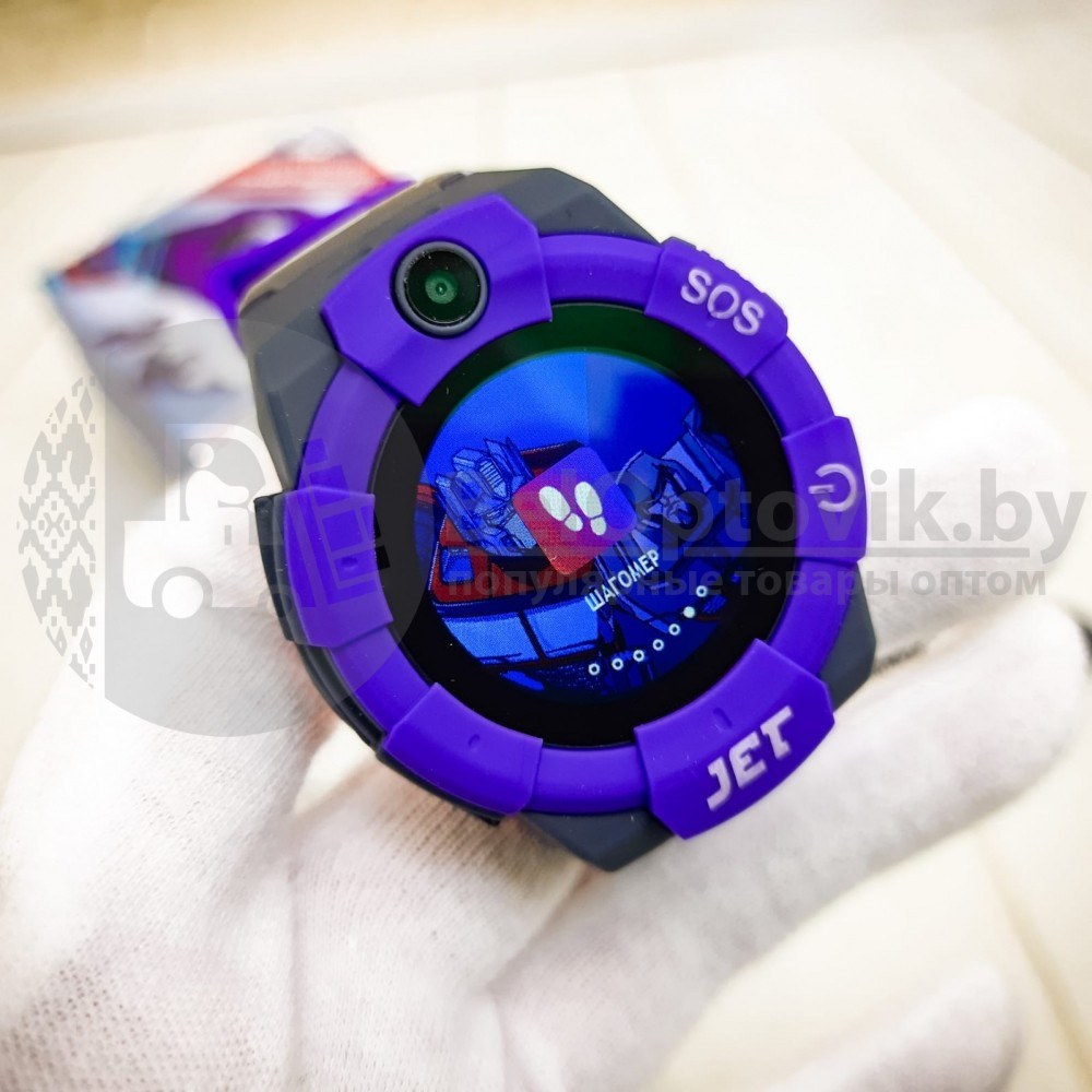 Смарт часы Jet KID Megatron vs Optimus Prime, детские, цветной дисплей 1.44, фиолетовые - фото 8 - id-p211953685