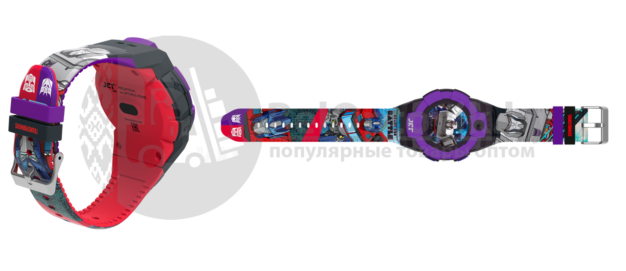 Смарт часы Jet KID Megatron vs Optimus Prime, детские, цветной дисплей 1.44, фиолетовые - фото 9 - id-p211953685