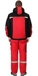 Костюм СИРИУС-СТАН куртка, п/к, красный с черным и лимонной отделкой, фото 3
