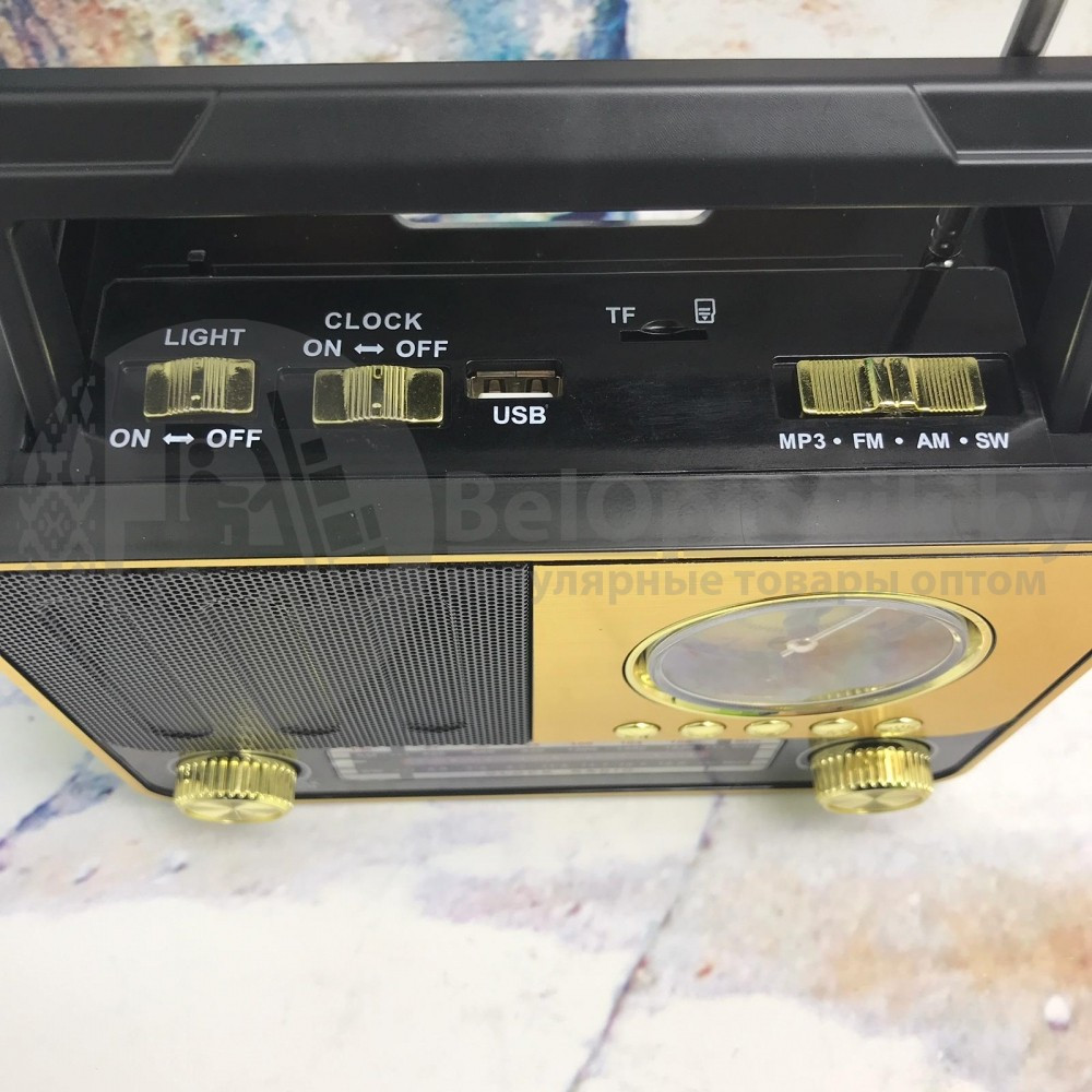 Радиоприёмник в стиле ретро YS-588BT BLUETOOTH/USB/SD/TF/фонарь/часы (220V) - фото 7 - id-p211953851
